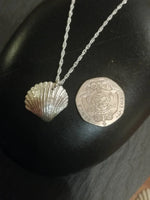 Load image into Gallery viewer, Llandanwg Silver Large COCKLE SHELL pendant