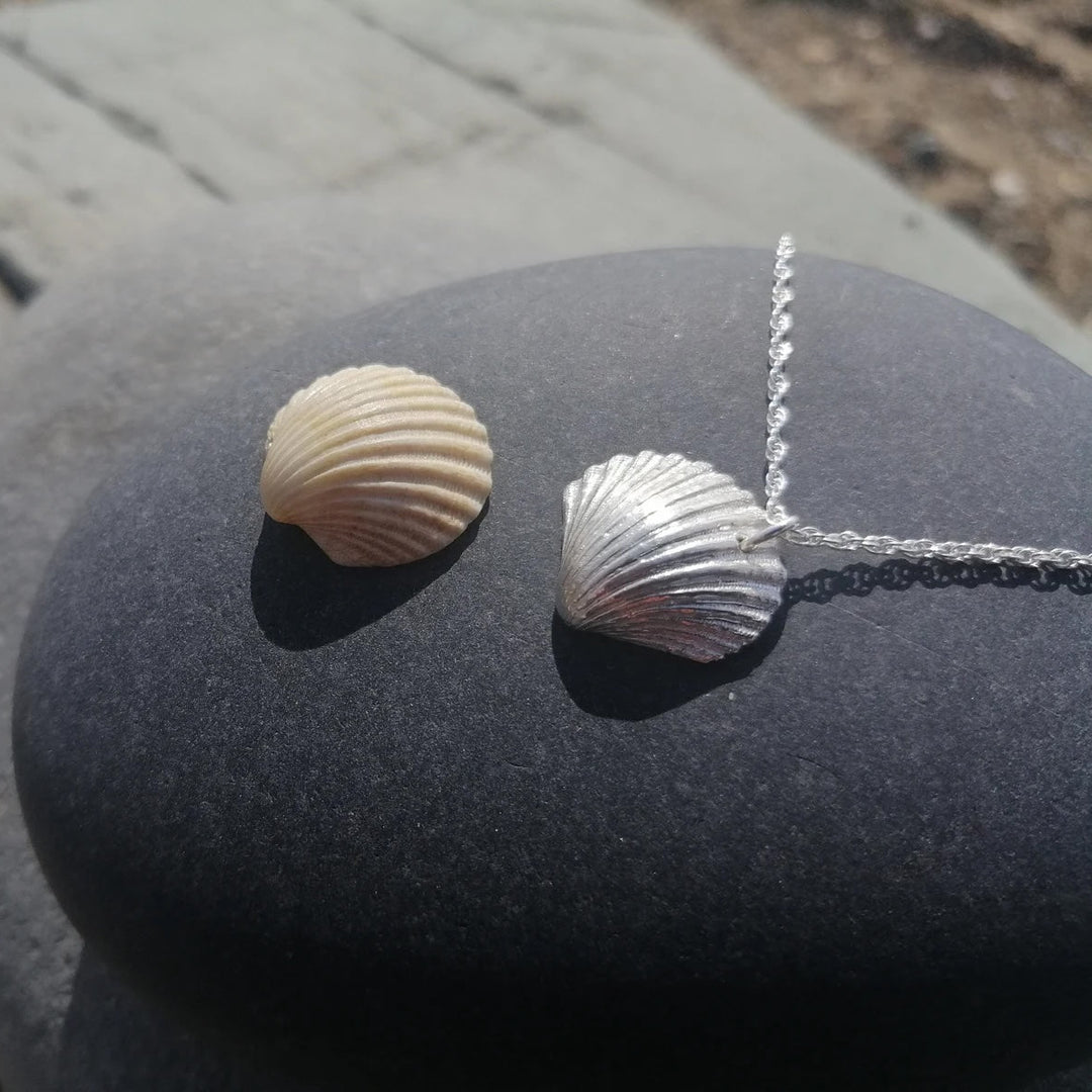 Cockle Shell Necklace, Llandanwg Silver