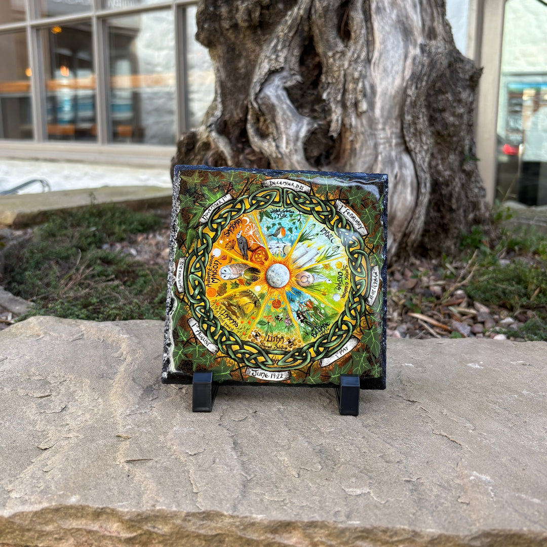 Wheel of the Year Hanging Slate