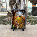 Load image into Gallery viewer, Moon on a Stick, Mouse and Wren Hanging Slate
