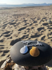 Llandanwg Silver Shell Pendant VARIGATED SCALLOP Shell